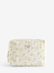 Lemon Print and Gingham Reversible Makeup Bag - Image 5 of 7