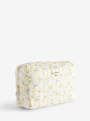 Lemon Print and Gingham Reversible Makeup Bag - Image 6 of 7