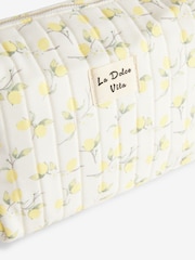 Lemon Print and Gingham Reversible Makeup Bag - Image 7 of 7