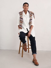 Seasalt Cornwall White Sea Lane Longline Shirt - Image 3 of 5
