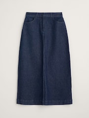 Seasalt Cornwall Blue Cherry, Strawberry Tree Midi Denim Skirt - Image 4 of 5