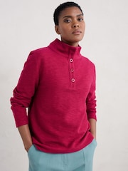 Seasalt Cornwall Pink Last Boat Sweatshirt - Image 1 of 5