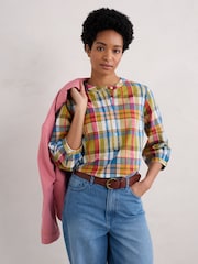Seasalt Cornwall Black Rose Garden Yarn Dyed Shirt - Image 1 of 5