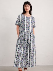 Seasalt Cornwall White Brouse Organic Cotton Dress - Image 1 of 5