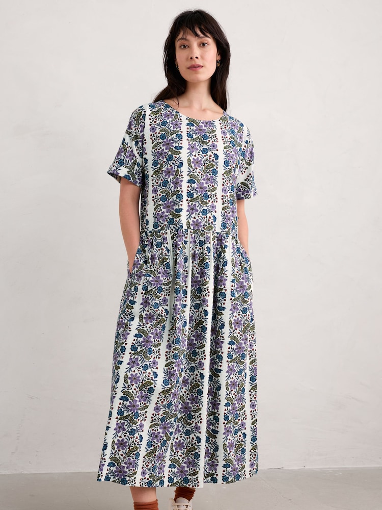 Seasalt Cornwall White Brouse Organic Cotton Dress - Image 1 of 5 Seasalt Cornwall White Brouse Organic Cotton Dress - Image 1 of 5