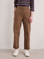 Seasalt Cornwall Brown Cliff Picnic Trousers - Image 1 of 5