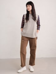 Seasalt Cornwall Brown Cliff Picnic Trousers - Image 3 of 5