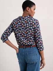 Seasalt Cornwall Black Wavecrest Jersey Shirt - Image 3 of 5