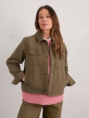 Seasalt Cornwall Green Ballad Denim Jacket - Image 1 of 5