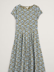 Seasalt Cornwall Green Wild Bouquet Jersey Midi Dress - Image 4 of 4