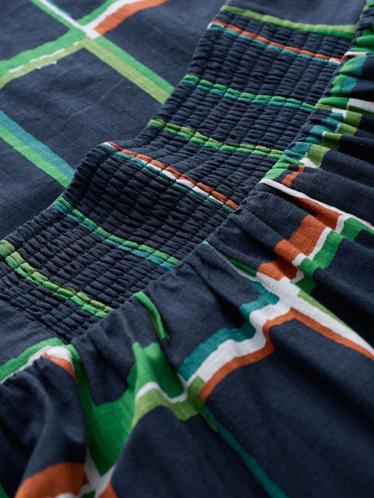 Seasalt Cornwall Blue Mevagissey Organic Cotton Midi Skirt - Image 5 of 5