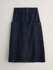 Seasalt Cornwall Blue Atlantic Ivy 100% Cotton Midi Skirt - Image 4 of 5