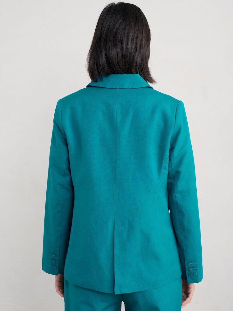 Albastru - Seasalt Cornwall Erica Lenjerie de pat Blend Blazer - Imaginea 2 din 5