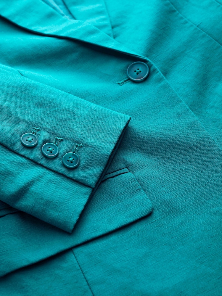 Seasalt Cornwall Blue Erica Linen Blend Blazer - Image 5 of 5 Seasalt Cornwall Blue Erica Linen Blend Blazer - Image 5 of 5