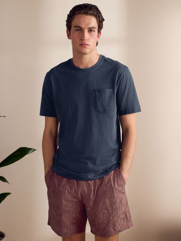 بني مائل للأحمر - Embroidered Woven 100% Cotton Short Pyjamas Set - صورة 1 من 11 بني مائل للأحمر - Embroidered Woven 100% Cotton Short Pyjamas Set - صورة 1 من 11