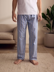 Blue Stripe EDIT Woven Long Pyjamas Set - Image 3 of 7
