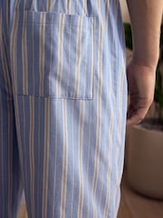 Blue Stripe EDIT Woven Long Pyjamas Set - Image 6 of 7