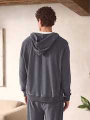 Dunkelblau - Frottee-Hoodie mit Reissverschluss - Image 3 of 7