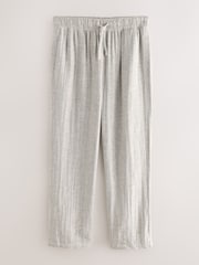 Sage Green Linen Cotton Blend Supersoft Pyjamas Bottoms - Image 1 of 3