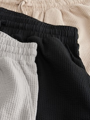 črna/siva - Jersey Seersucker Shirt and Shorts Set 3 Pack - Slika 5 iz 13