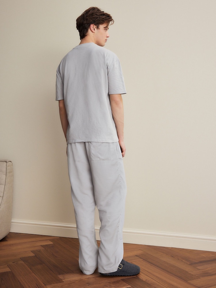 Grey Premium Woven Pyjamas Set - Image 3 of 3
