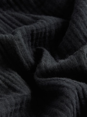 Black Cheesecloth 100% Cotton Shirt And Shorts Set - Image 10 of 10
