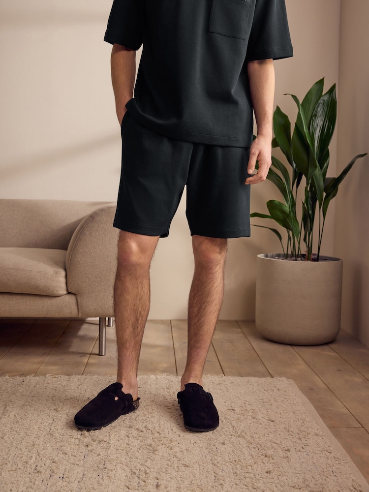 Black EDIT Short Sleeve T-Shirt And Shorts Co-Ord Set - Image 2 of 9