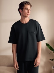 Black EDIT Short Sleeve T-Shirt And Shorts Co-Ord Set - Image 5 of 9