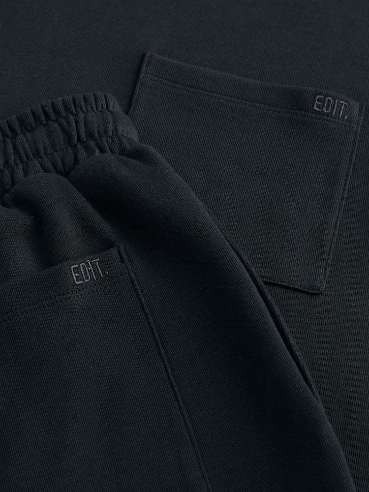 Black EDIT Short Sleeve T-Shirt And Shorts Co-Ord Set - Image 9 of 9