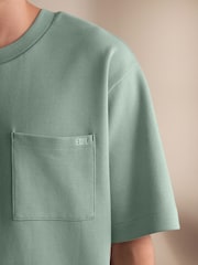 Sage Green EDIT Short Sleeve T-Shirt And Shorts Co-Ord Set - Image 4 of 8