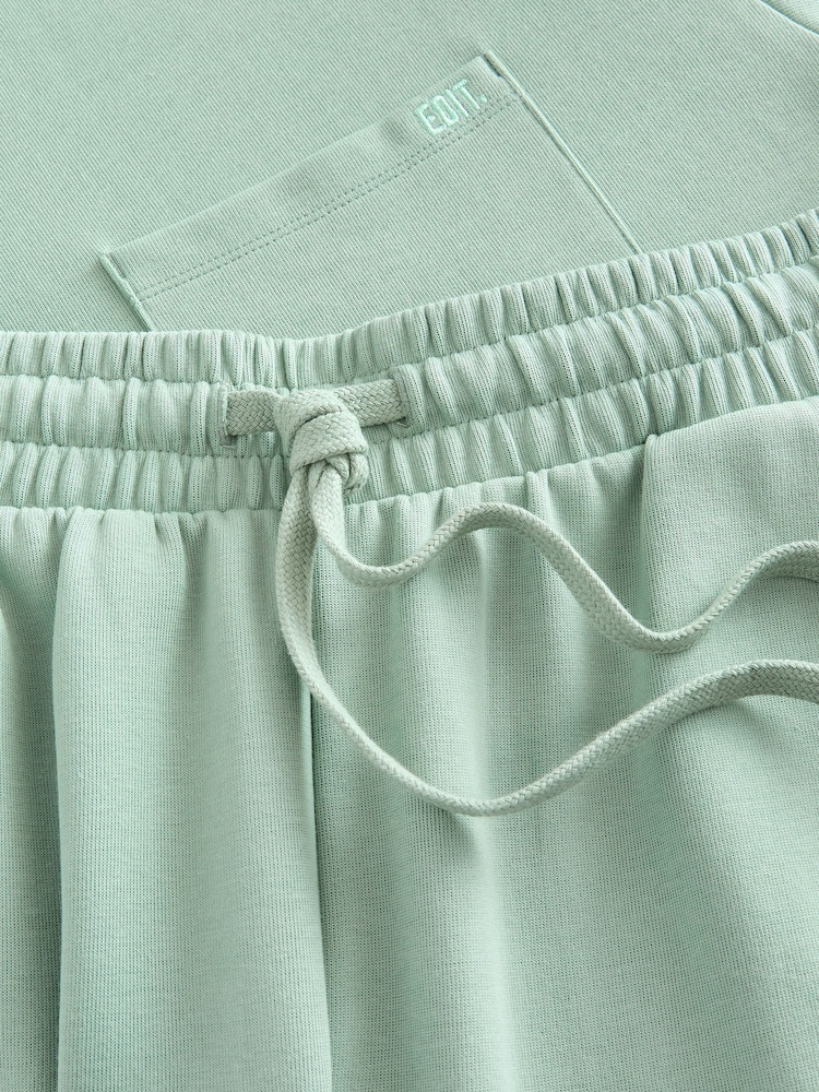 Sage Green EDIT Short Sleeve T-Shirt And Shorts Co-Ord Set - Image 8 of 8