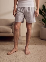 White/Blue Stripe EDIT Vest Shorts Set - Image 4 of 7