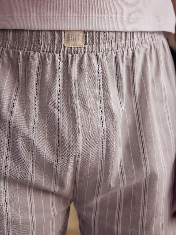 White/Blue Stripe EDIT Vest Shorts Set - Image 6 of 7