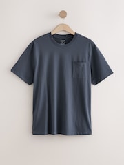 رمادي داكن/أخضر - T-Shirt And Striped Seersucker 100% Cotton Pyjamas Set - صورة 6 من 9