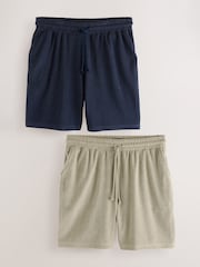 Vert sauge/bleu marine - Towelling Shorts 2 Pack - Image 1 de 11