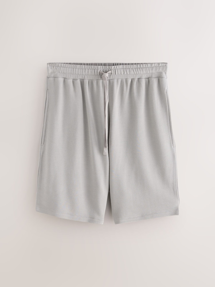 Blue/Grey Ottoman Ribbed Modal Shorts 3 Pack - Image 2 of 7