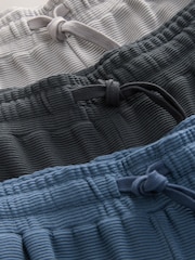 Blue/Grey Ottoman Ribbed Modal Shorts 3 Pack - Image 5 of 7