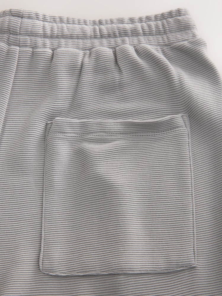 Blue/Grey Ottoman Ribbed Modal Shorts 3 Pack - Image 7 of 7