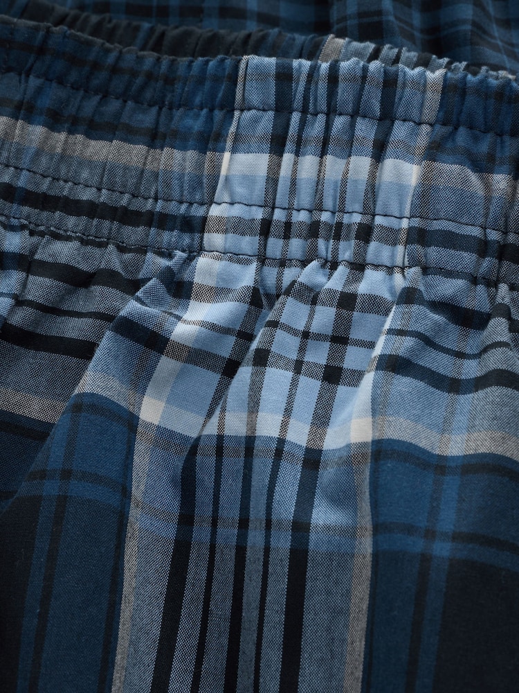 Kariert/Marineblau - Gewebte Pyjamahose 2er-Pack - Bild 10 von 10