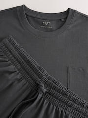 Slate Grey Jersey Long Pyjamas Set - Image 13 of 13