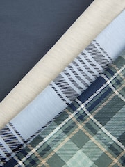 Blue Check Jersey Pyjamas Set 2 Pack - Image 6 of 7