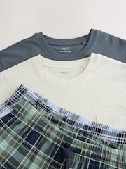 Blue Check Jersey Pyjamas Set 2 Pack - Image 7 of 7
