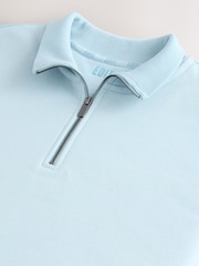 Light Blue EDIT Jersey Quarter Zip Sweatshirt - Image 6 of 8