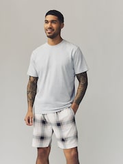 Stone/Black Motionflex Cosy Shorts Pyjamas Set - Image 1 of 10