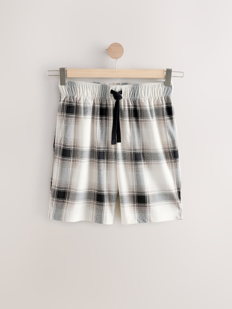 Grège/noir - Motionflex Cosy Shorts Pyjamas Set - Image 8 of 10