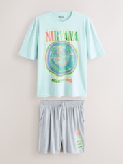Blue Nirvana Short Sleeve Jersey Pyjamas Set - Image 1 of 6