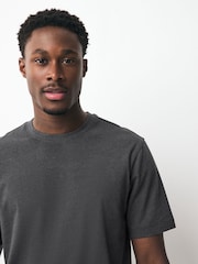 Neutral/Black Woven Check Short Sleeve 100% Cotton Pyjamas Set - Image 4 of 10