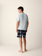 Bleu marine - Ensemble pyjama court confortable Motionflex - Image 2 of 10