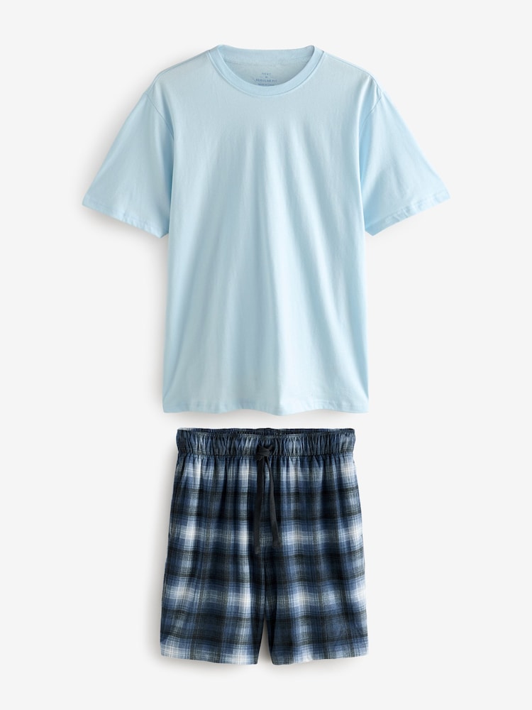Bleu marine - Ensemble pyjama court confortable Motionflex - Image 6 of 10