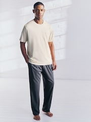 Neutral-Braun/Blau - Langes Pyjama-Set aus 100 % Baumwoll-Jersey im 2er-Pack - Image 6 of 18